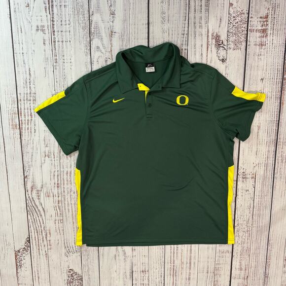 Nike Oregon Ducks Dri-FIT Polo Men’s XXL Green NCAA Performance Shirt - Picture 1 of 7